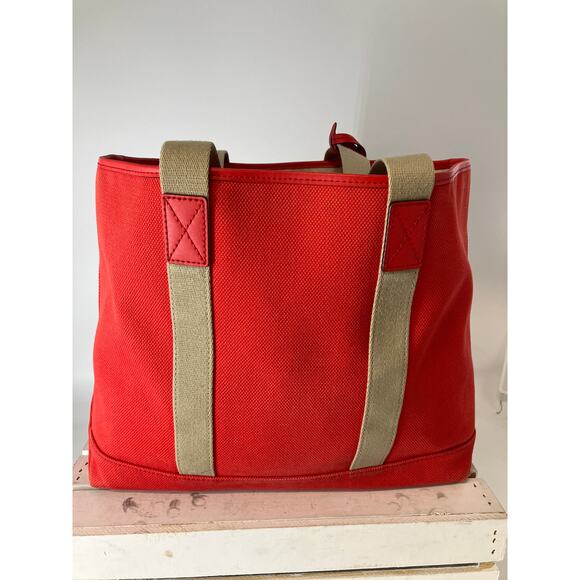 MICHAEL KORS, XL CORAL CANVAS TOTE AND ATTATCHABLE POUCH - Picture 4 of 16